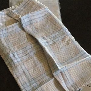 GARNET HILL flax linen standard shams, great button back closure, trendy